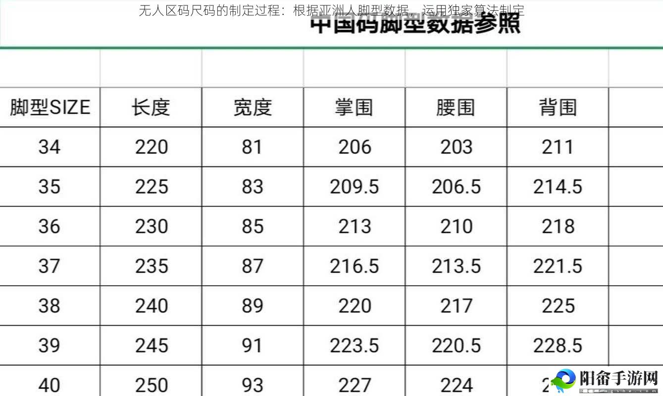 无人区码尺码的制定过程：根据亚洲人脚型数据，运用独家算法制定