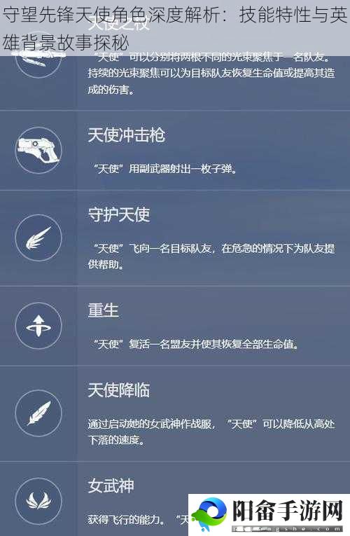 守望先锋天使角色深度解析：技能特性与英雄背景故事探秘