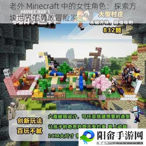 老外 Minecraft 中的女性角色：探索方块世界的勇敢冒险家