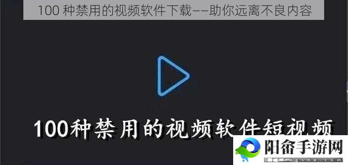 100 种禁用的视频软件下载——助你远离不良内容