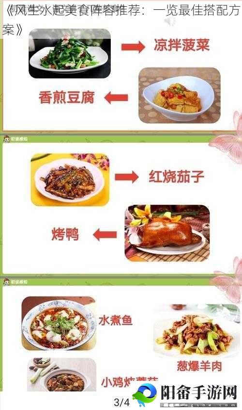 《风生水起美食阵容推荐：一览最佳搭配方案》