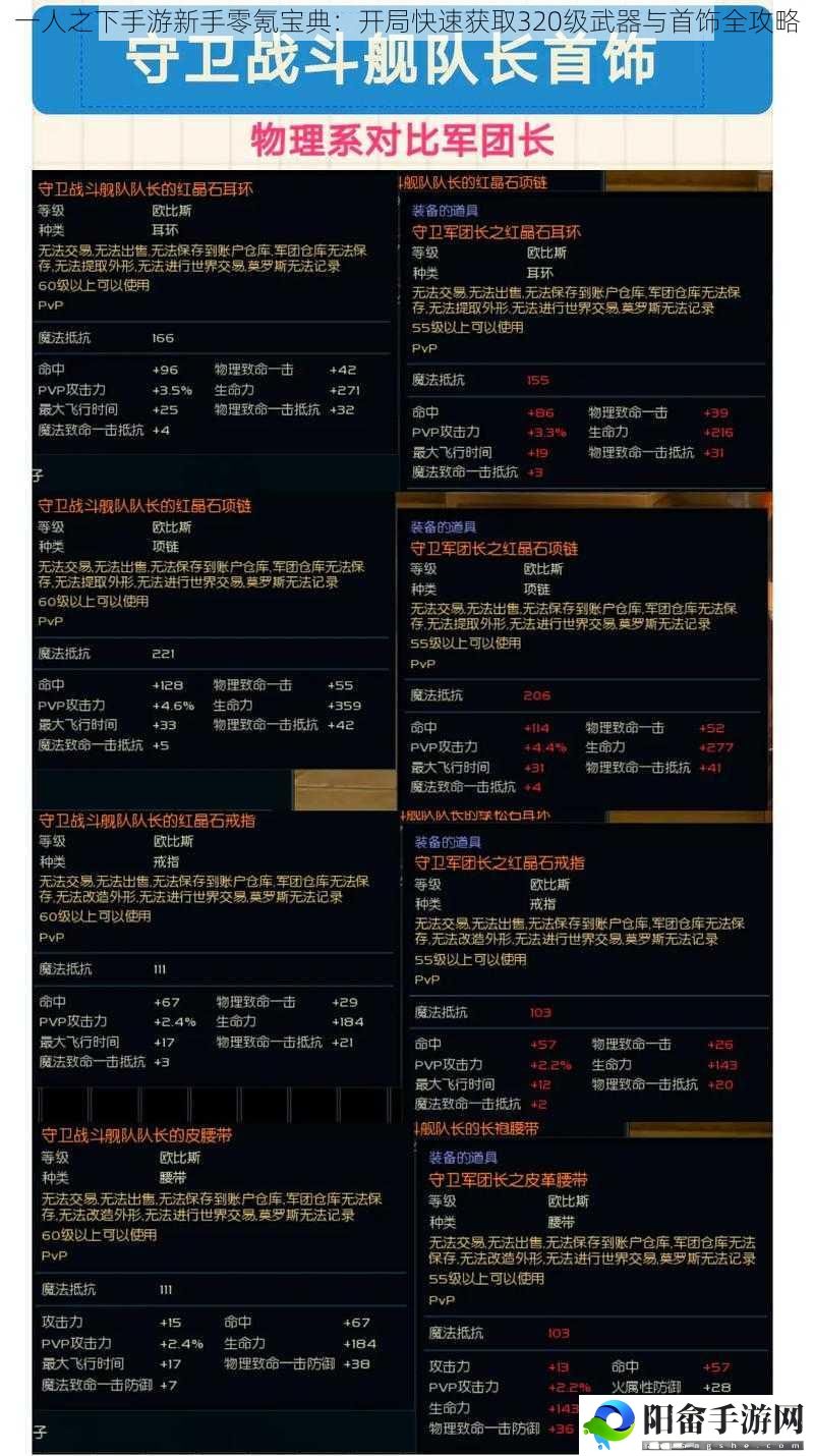 一人之下手游新手零氪宝典：开局快速获取320级武器与首饰全攻略