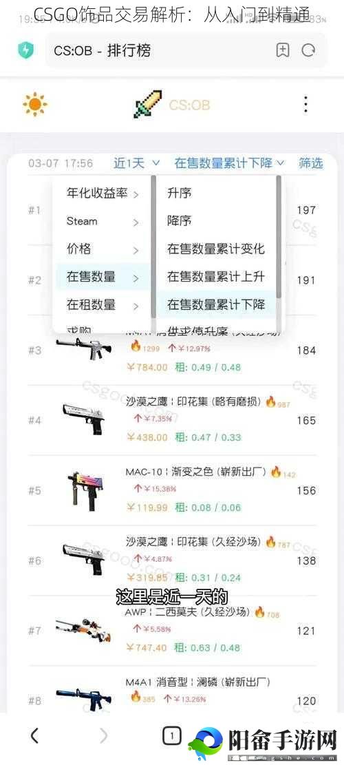 CSGO饰品交易解析：从入门到精通