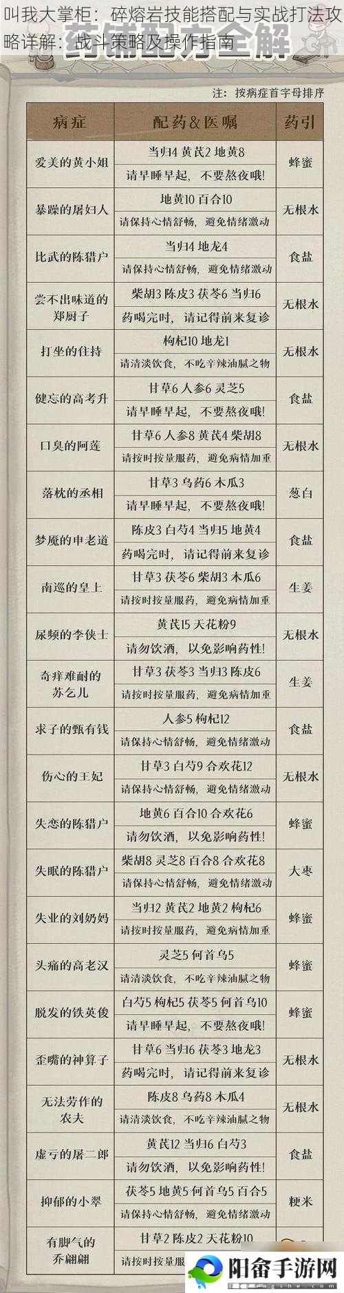 叫我大掌柜：碎熔岩技能搭配与实战打法攻略详解：战斗策略及操作指南