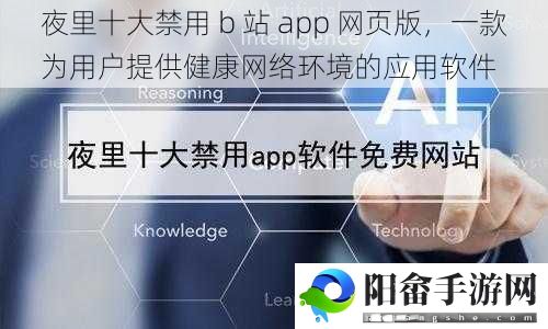 夜里十大禁用 b 站 app 网页版，一款为用户提供健康网络环境的应用软件