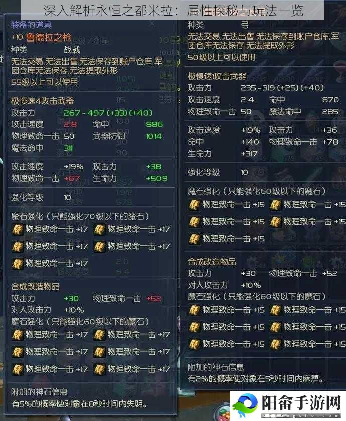 深入解析永恒之都米拉：属性探秘与玩法一览