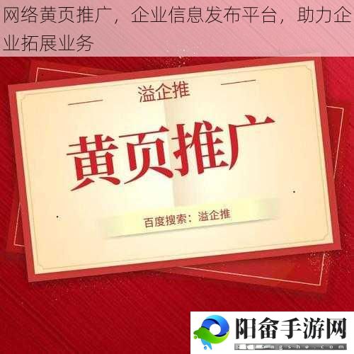 网络黄页推广，企业信息发布平台，助力企业拓展业务