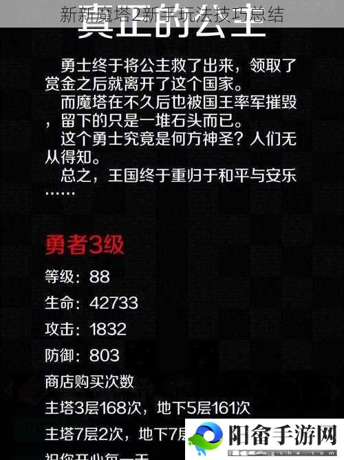 新新魔塔2新手玩法技巧总结