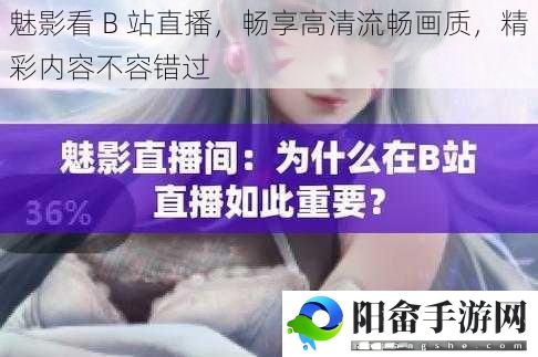 魅影看 B 站直播，畅享高清流畅画质，精彩内容不容错过