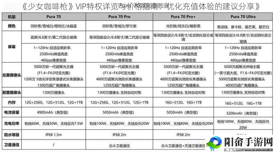 《少女咖啡枪》VIP特权详览与价格指南：优化充值体验的建议分享》