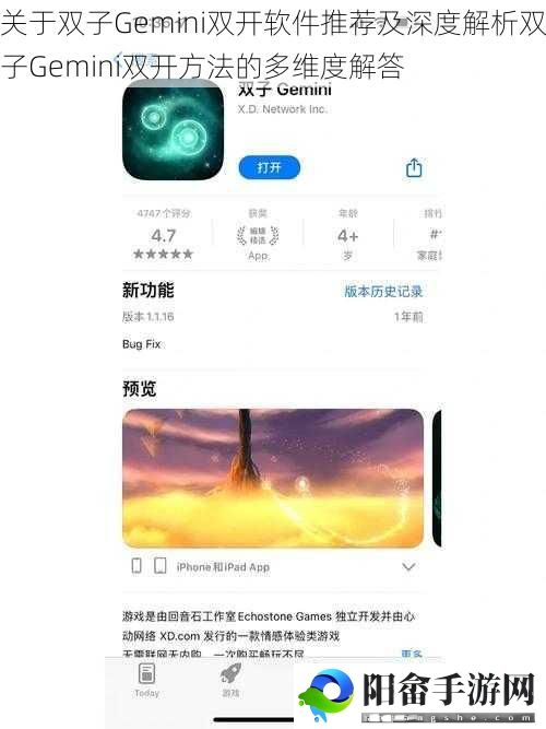 关于双子Gemini双开软件推荐及深度解析双子Gemini双开方法的**度解答