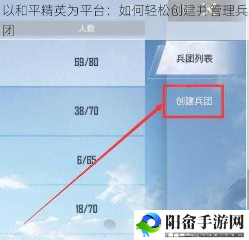 以和平精英为平台：如何轻松创建并管理兵团