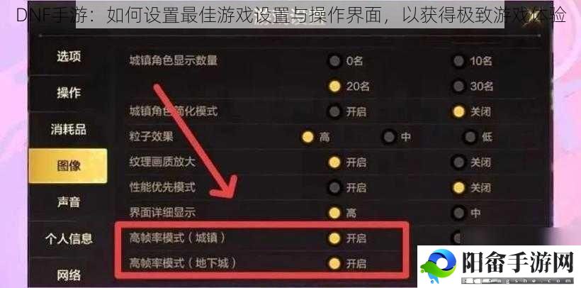 DNF手游：如何设置最佳游戏设置与操作界面，以获得极致游戏体验