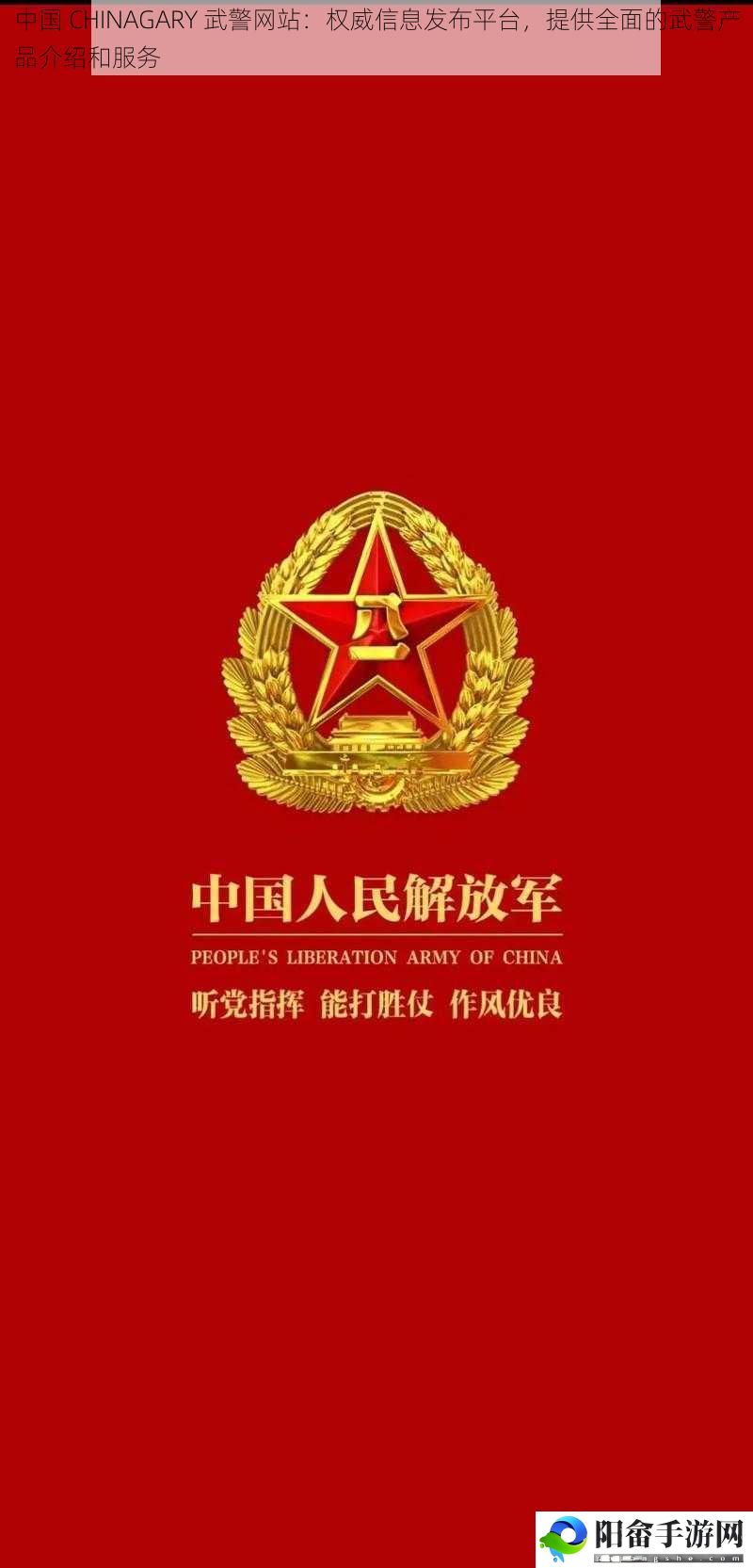 中国 CHINAGARY 武警网站：权威信息发布平台，提供全面的武警产品介绍和服务