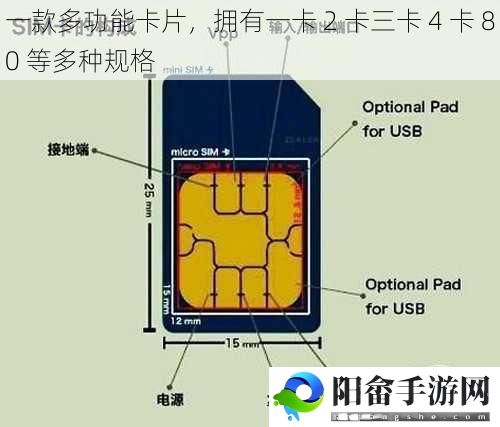 一款多功能卡片，拥有一卡 2 卡三卡 4 卡 80 等多种规格