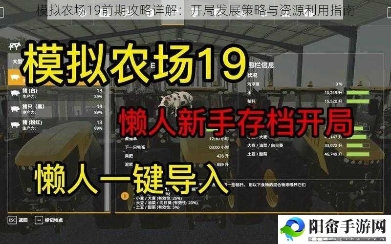 模拟农场19前期攻略详解：开局发展策略与资源利用指南