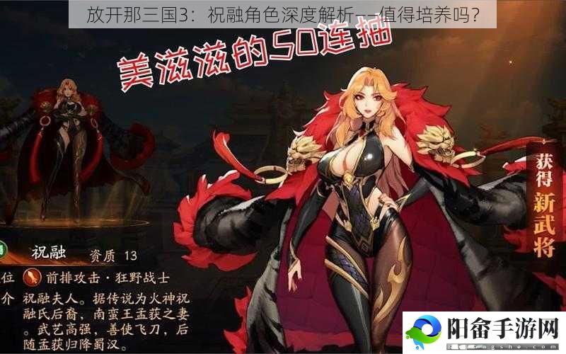 放开那三国3：祝融角色深度解析——值得培养吗？