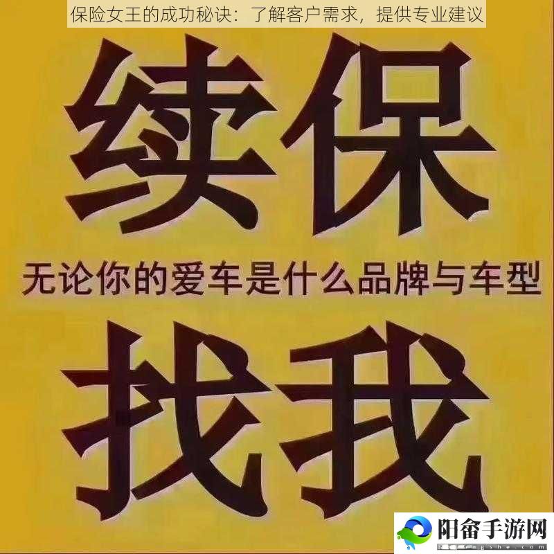 保险女王的成功秘诀：了解客户需求，提供专业建议