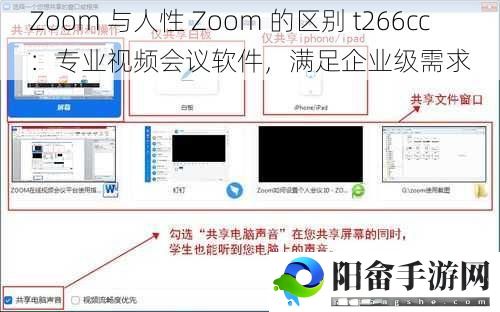 Zoom 与人性 Zoom 的区别 t266cc：专业视频会议软件，满足企业级需求